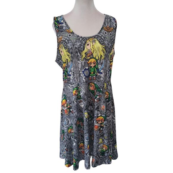 Legend of Zelda Windwaker Size M Print Skater Dress Comic Con Cosplay Gamer - Picture 1 of 10